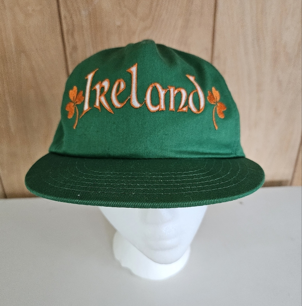 Vintage Ireland Premier Quality Products Snapback Hat In Green OSFM